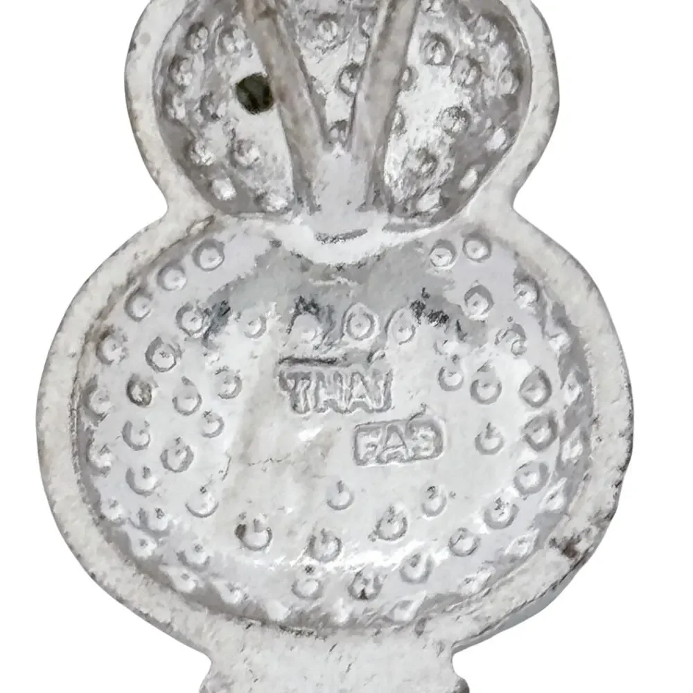 Vintage Sterling Silver 925 Cubic Zirconia Owl Pendant